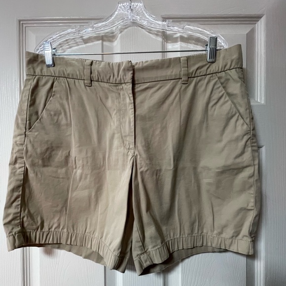 TOMMY HILFIGER Tan Shorts Elastic Leg Bands Size 12 - Picture 2 of 8